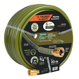 Manguera 3/4' anti-torceduras 6 capas 30m conexiones d/metal