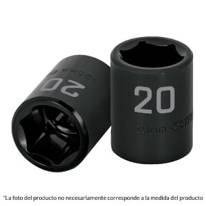 Dado de impacto de 24 mm, 6 puntas, cuadro 1/2', Truper