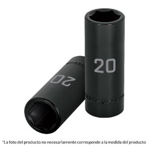 Dado largo impacto de 26 mm, 6 puntas, cuadro 1/2', Truper