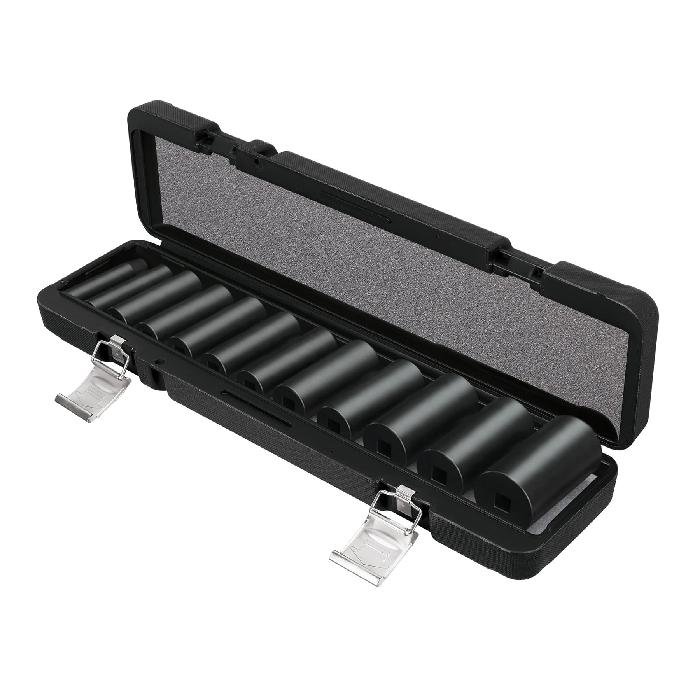 100946.jpg Juego de 12 dados largos de impacto cuadro 1/2', 6 puntas mm 100946 - Image 1