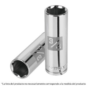 Dado largo de 1-3/16', 6 puntas, cuadro 1/2', Truper