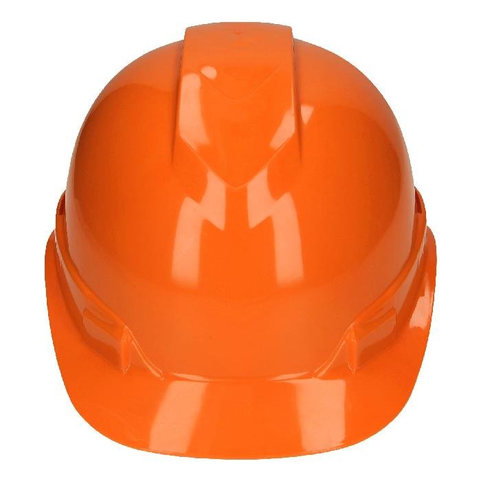 101256.jpg Casco de seguridad ventilado, ajuste de matraca, naranja 101256 - Image 1