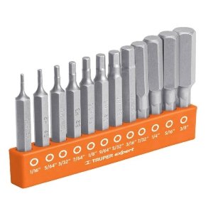 Juego de 12 puntas hexagonales std largo 2', Expert 101710