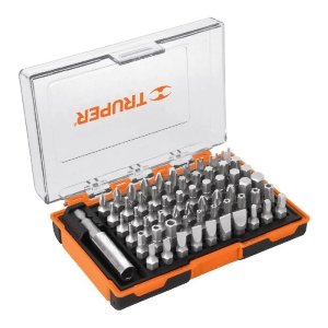 Juego de 61 puntas mixtas largo 1' en estuche plástico 10758