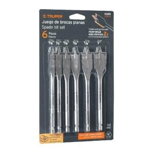 Juego de brocas planas de manita, 6 piezas, Truper 11395