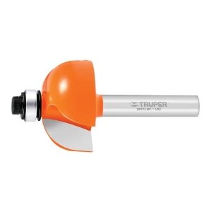 Broca para router, bocel cuarto, 1-1/8' con balero, Truper 11485