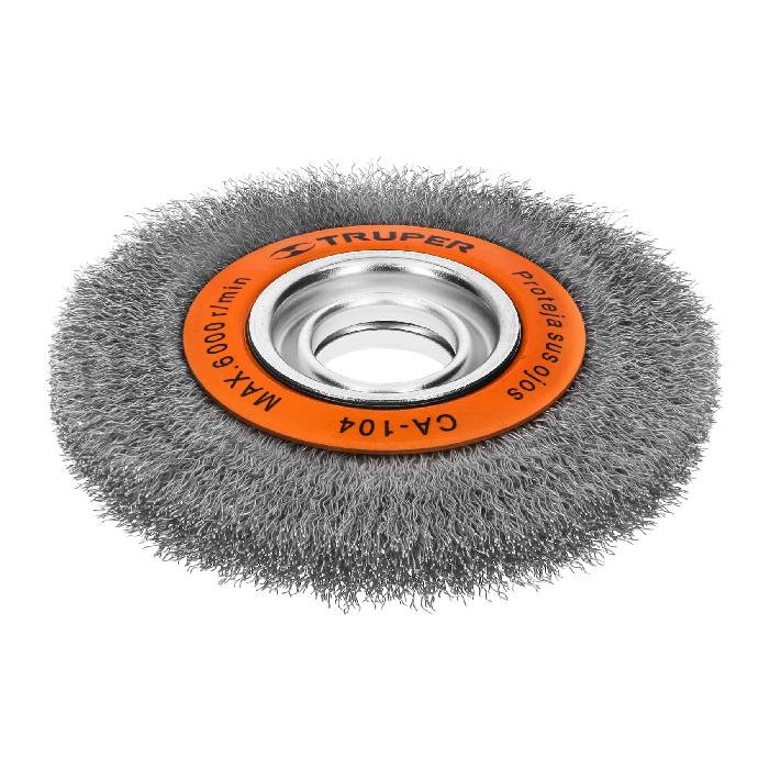 11520.jpg Carda alambre ondulado 6' x 3/4' para esmeril, Truper - Image 1