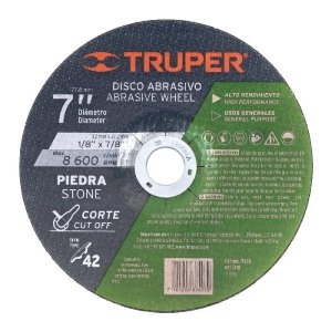 Disco Tipo 42 de 7' x 3.2 mm para corte de piedra, Truper 11566
