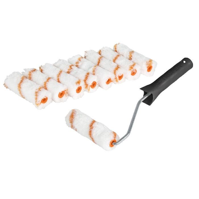 12132.jpg Kit de maneral y 9 mini rodillos de 4' de poliéster, Truper - Image 1