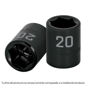 Dado cuadro 1/2' de impacto 6 puntas de 19 mm, Truper