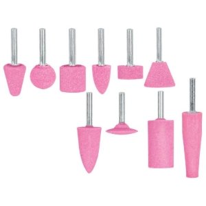 Juego de 10 piedras montadas zanco 1/4', uso general, Truper 12445