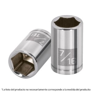 Dado de 9/32', 6 puntas, cuadro 1/4', Truper