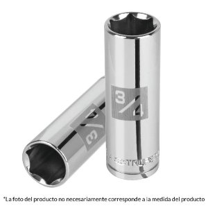 Dado largo de 11/16', 6 puntas, cuadro 1/2', Truper 13328