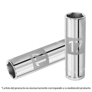 Dado largo de 16 mm, 6 puntas, cuadro 1/2', Truper 13356