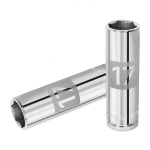 Dado largo de 17 mm, 6 puntas, cuadro 1/2', Truper 13357