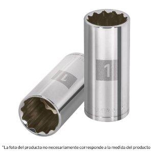 Dado largo de 1-1/8', 12 puntas, cuadro 1/2', Truper 13372