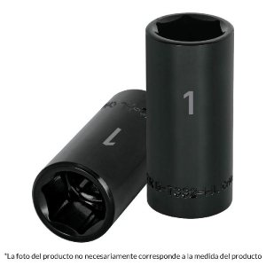Dado largo impacto de 3/8', 6 puntas, cuadro 1/2', Truper