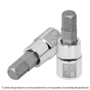 Dado punta hexagonal de 4 mm, cuadro 3/8', Truper