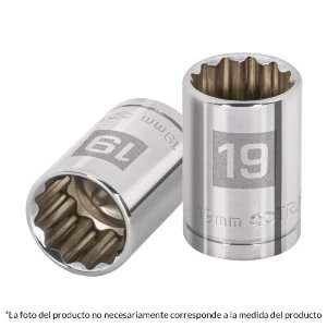 Dado de 9 mm, 12 puntas, cuadro 1/2', Truper