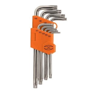 Juego de 9 llaves torx largas con organizador abatible 13647