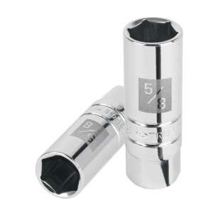 Dado para bujías de 5/8', 6 puntas, cuadro 3/8', Truper 13655