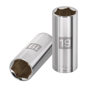 Dado largo de 19 mm, 6 puntas, cuadro 3/8', Truper