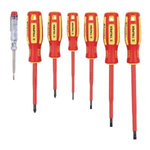 Juego 6 desarmadores dieléctricos y 1 probador de corriente 14196