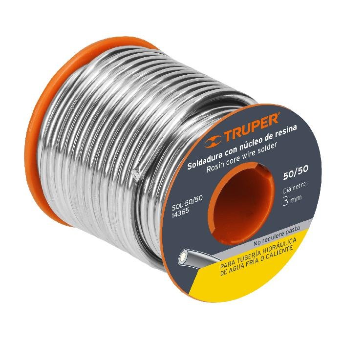 14365.jpg Soldadura con núcleo resina 50/50, tubería hidráulica, 450 g 14365 - Image 1