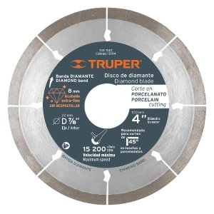 Disco de diamante de 4' x 1.3 mm corte de porcelanato 15194