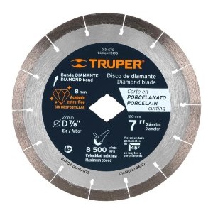 Disco de diamante de 7' x 1.6 mm corte de porcelanato 15198