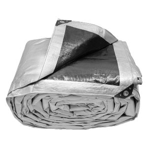 Lona de polietileno reforzada 12x17 m, gris, 180g/m2, TRUPER