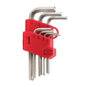 Juego 7 llaves allen std punta hexagonal con organizador 15533