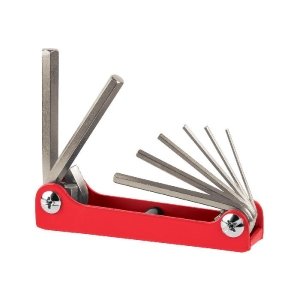 Juego de 8 llaves allen std tipo navaja, cuerpo de lámina 15556