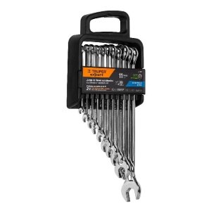 Juego de 11 llaves combinadas mm pulidas, Truper Expert 15778