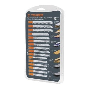 Juego de 16 seguetas para caladora zanco 'U' corte recto 16129