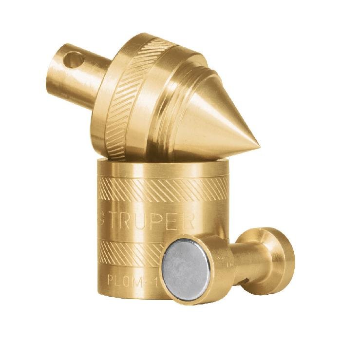 17067.jpg Plomada de latón 12 oz con centro y guía magnética, Truper 17067 - Image 1