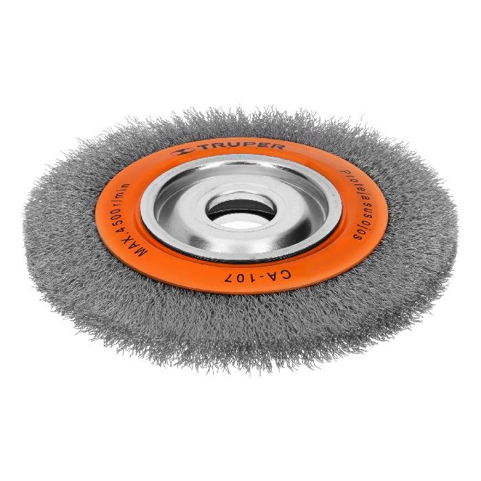 17524.jpg Carda alambre ondulado 8' x 3/4' para esmeril, Truper - Image 1