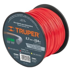 Hilo redondo, para desbrozadora, 2.7mm x 224m,carrete,TRUPER