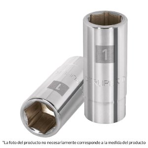 Dado largo de 1 3/8', 6 puntas, cuadro 3/4', Truper 19346