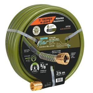 Manguera 5/8' anti-torceduras 6 capas 25m conexiones d/metal 19702