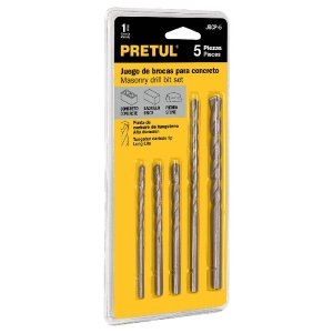 Juego de 5 brocas para concreto, Pretul 20701