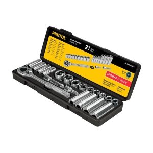 Juego de 21 herramientas 3/8' std para mecánico, Pretul 21187