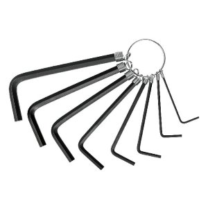 Juego de 8 llaves allen std punta hex tipo llavero, Pretul 21850