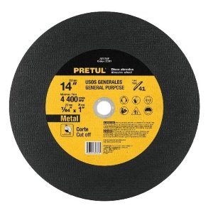 Disco Tipo 41 de 14' x 3.1 mm para corte de metal, PRETUL