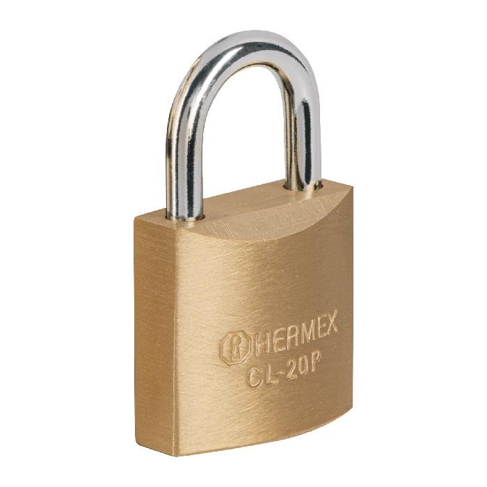 23513.jpg Blíster con 2 candados de latón de 20mm, Hermex Basic 23513 - Image 1