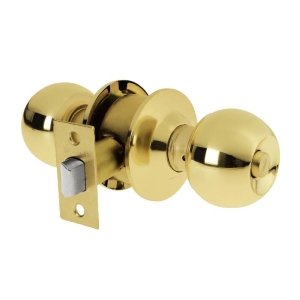 Cerradura tipo esfera, cilíndrico, baño, brillante, Basic 23566