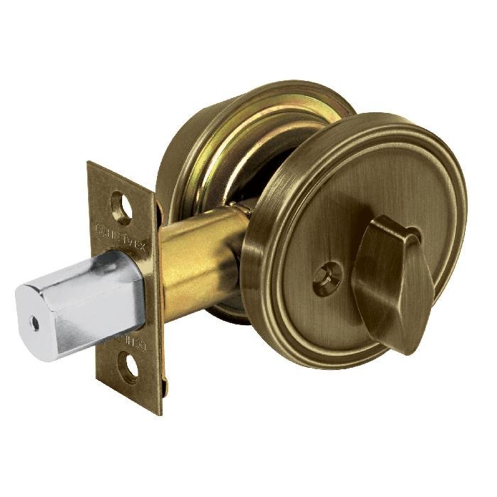 23615.jpg Cerrojo llave-mariposa latón antiguo, llave tradicional 23615 - Image 1