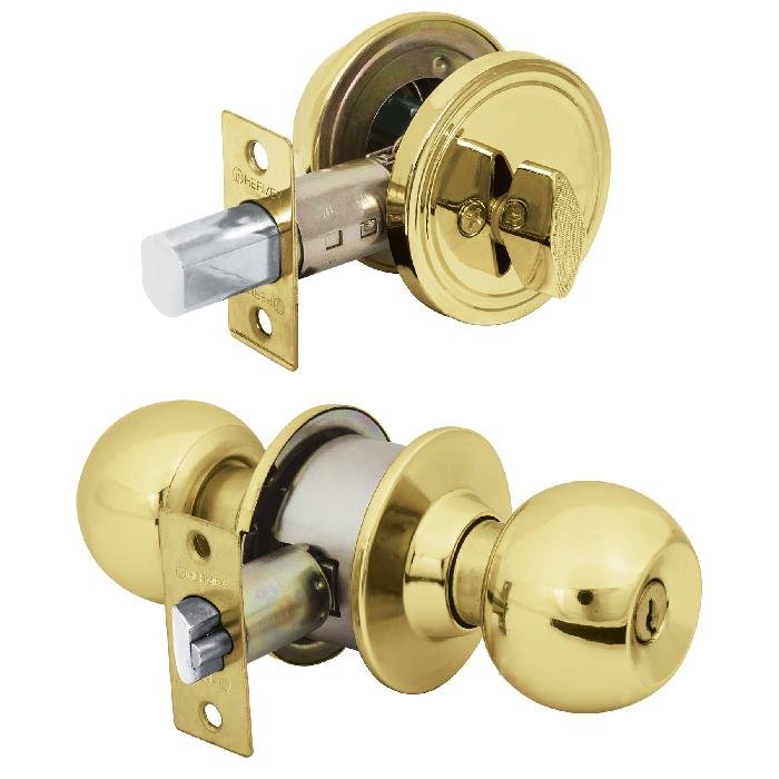 23616.jpg Combo cerraduras, llave-mariposa, L.brillante, Hermex Basic 23616 - Image 1