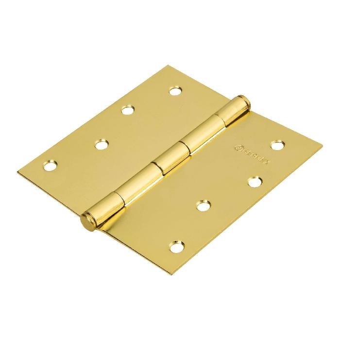 23686.jpg Bisagra cuadrada, 4', acero latonado, cabeza plana, Basic 23686 - Image 1
