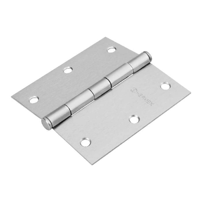 23688.jpg Bisagra cuadrada 3-1/2', cromo mate, cabeza plana, Basic 23688 - Image 1